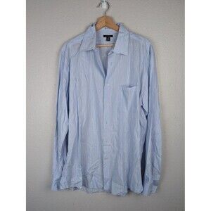 Martin Gordon Shirt Mens XL Striped Linen Blend Button Up‎ Long Sleeve Casual